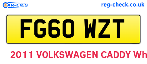 FG60WZT are the vehicle registration plates.