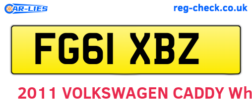 FG61XBZ are the vehicle registration plates.