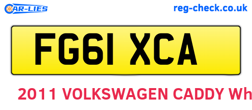 FG61XCA are the vehicle registration plates.