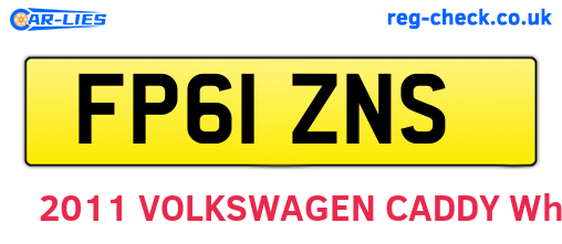 FP61ZNS are the vehicle registration plates.
