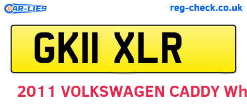 GK11XLR are the vehicle registration plates.