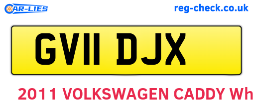 GV11DJX are the vehicle registration plates.
