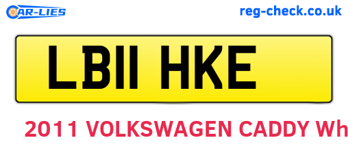 LB11HKE are the vehicle registration plates.