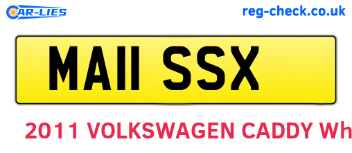 MA11SSX are the vehicle registration plates.