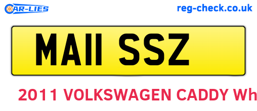 MA11SSZ are the vehicle registration plates.