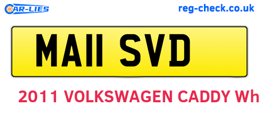 MA11SVD are the vehicle registration plates.