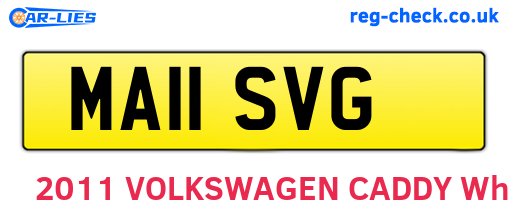 MA11SVG are the vehicle registration plates.