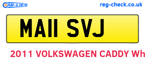 MA11SVJ are the vehicle registration plates.