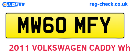 MW60MFY are the vehicle registration plates.