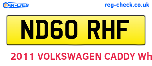 ND60RHF are the vehicle registration plates.