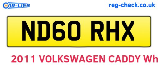 ND60RHX are the vehicle registration plates.
