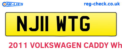 NJ11WTG are the vehicle registration plates.
