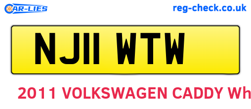 NJ11WTW are the vehicle registration plates.
