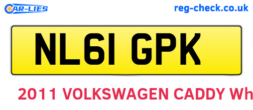 NL61GPK are the vehicle registration plates.