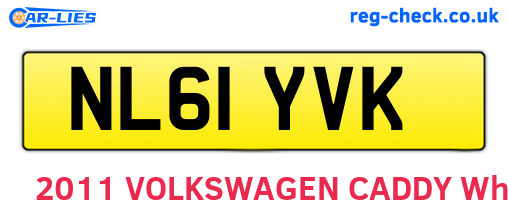 NL61YVK are the vehicle registration plates.