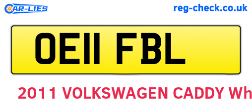 OE11FBL are the vehicle registration plates.