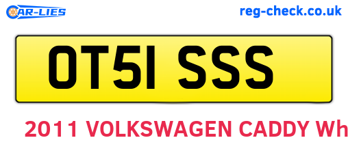 OT51SSS are the vehicle registration plates.