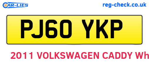 PJ60YKP are the vehicle registration plates.