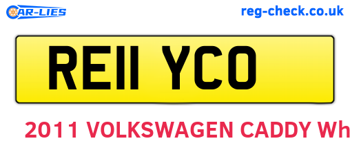 RE11YCO are the vehicle registration plates.