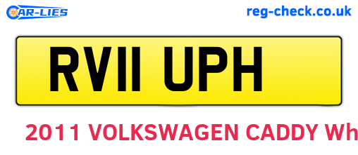 RV11UPH are the vehicle registration plates.