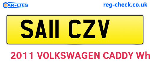 SA11CZV are the vehicle registration plates.