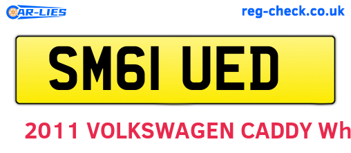 SM61UED are the vehicle registration plates.