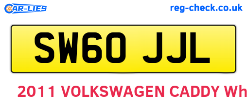 SW60JJL are the vehicle registration plates.