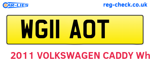WG11AOT are the vehicle registration plates.