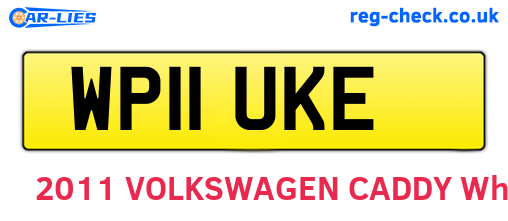 WP11UKE are the vehicle registration plates.