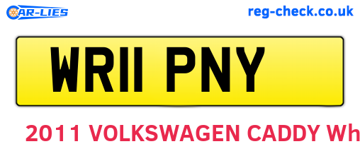WR11PNY are the vehicle registration plates.
