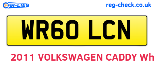 WR60LCN are the vehicle registration plates.