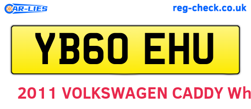 YB60EHU are the vehicle registration plates.