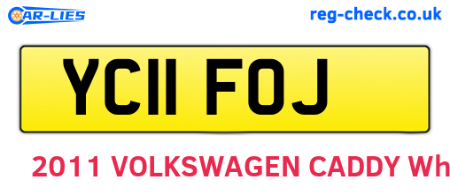 YC11FOJ are the vehicle registration plates.