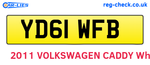 YD61WFB are the vehicle registration plates.
