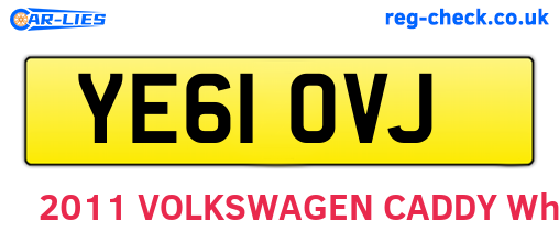 YE61OVJ are the vehicle registration plates.