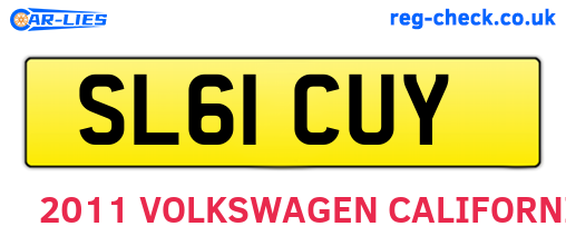 SL61CUY are the vehicle registration plates.