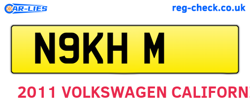 N9KHM are the vehicle registration plates.