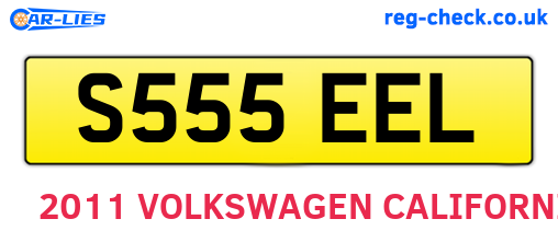 S555EEL are the vehicle registration plates.