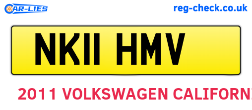 NK11HMV are the vehicle registration plates.