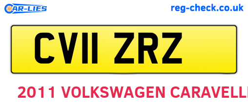 CV11ZRZ are the vehicle registration plates.