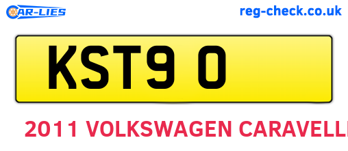 KST90 are the vehicle registration plates.