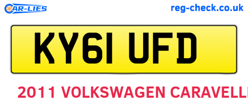 KY61UFD are the vehicle registration plates.