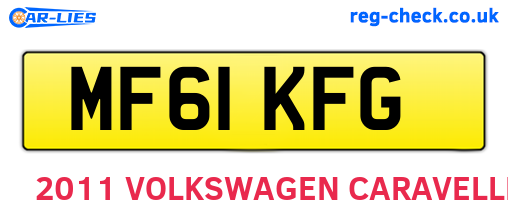 MF61KFG are the vehicle registration plates.