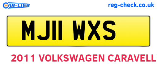 MJ11WXS are the vehicle registration plates.