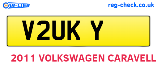 V2UKY are the vehicle registration plates.