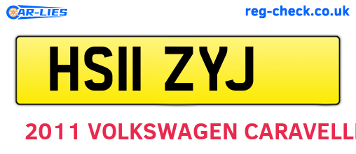 HS11ZYJ are the vehicle registration plates.