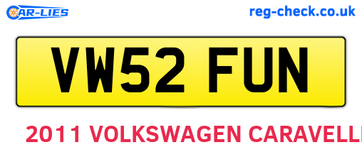 VW52FUN are the vehicle registration plates.