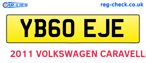 YB60EJE are the vehicle registration plates.