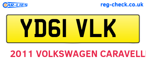 YD61VLK are the vehicle registration plates.
