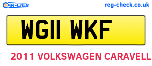 WG11WKF are the vehicle registration plates.
